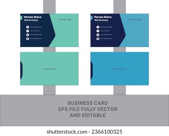 simple modern business card with two color combination. You can use it for your personal and company business.