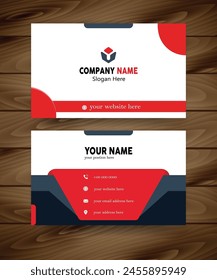 Simple Modern Business Card | White And Red Modern  Business Card | Professional Business Card Template