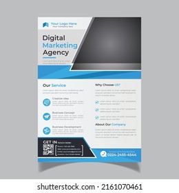 einfache und moderne Vorlage für Geschäftsflyer