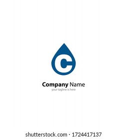 the simple modern business logo of letter C