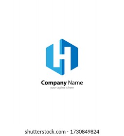 the simple modern business logo of letter H 