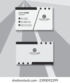 Simple modern business presentation card .Clean professional business template