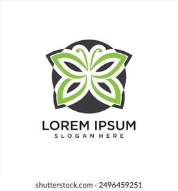 simple modern butterfly icon logo illustration