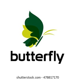 Simple modern butterfly logo