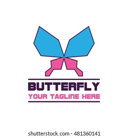 Simple modern butterfly logo