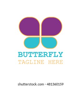 Simple modern butterfly logo