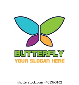 Simple modern butterfly logo