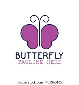 Simple modern butterfly logo