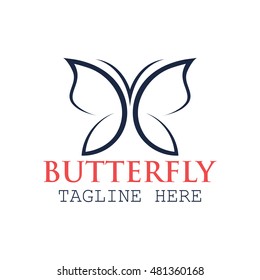Simple modern butterfly logo