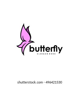 Simple modern butterfly logo