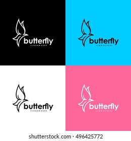 Simple modern butterfly logo