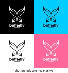 Simple modern butterfly logo