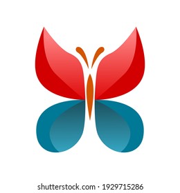 simple and modern butterfly logo design for company business