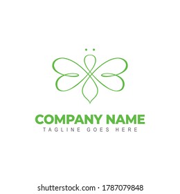 Simple modern butterfly logo illustration