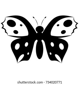 Simple modern butterfly logo on white backgraund
