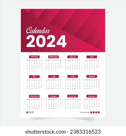 diseño de calendario sencillo y moderno
