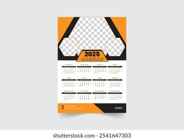 Diseño de calendario sencillo y moderno