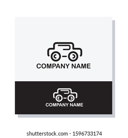 simple modern car logo design vector