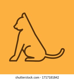Simple modern cat logo & icon for veterinary and pet shop business company