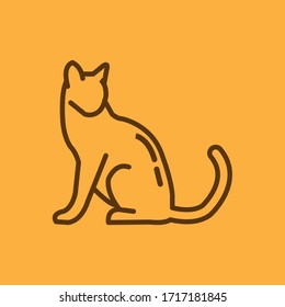 Simple modern cat logo & icon for veterinary and pet shop business company