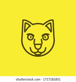 Einfaches modernes Katzen-Logo und -Ikone für Veterinär- und Tiereinzelhandelsunternehmen