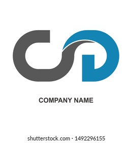 simple and modern CD font logo design