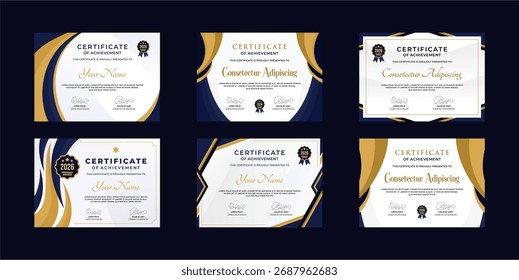 Plantilla de diseño de certificado simple y moderno