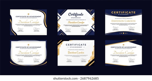 Plantilla de diseño de certificado simple y moderno