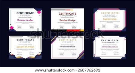 Simple and modern certificate design template