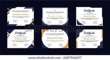 Simple and modern certificate design template