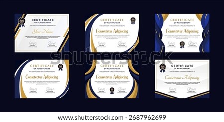 Simple and modern certificate design template