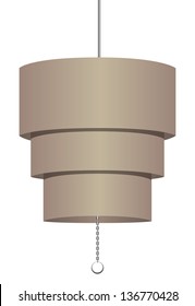 Simple modern chandelier for offices. Vector illustration.