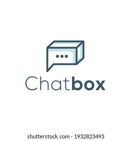 Simple modern Chat box logo design