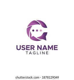 Simple and Modern Chat Logo Tamplate