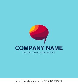 Simple and modern chat logo,icon for your company