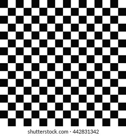 Simple Modern Checkered Pattern Black and White Texture Chess Print