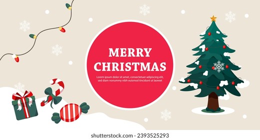 las ilustraciones navideñas simples y modernas son excelentes para los carteles de los eventos navideños