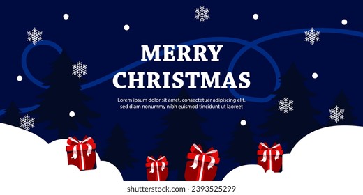 las ilustraciones navideñas simples y modernas son excelentes para los carteles de los eventos navideños