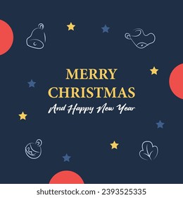 simple and modern christmas illustrations are great for christmas event banners