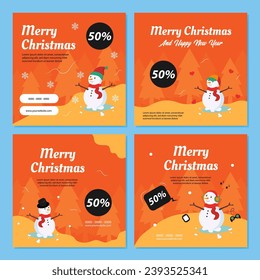 simple and modern christmas illustrations are great for christmas event banners