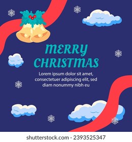 las ilustraciones navideñas simples y modernas son excelentes para los carteles de los eventos navideños