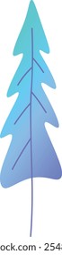 Simple and modern christmas tree design with a vibrant blue and turquoise gradient, perfect for holiday projects, greeting cards, and festive decorations, evoking a sense of winter wonderland magic