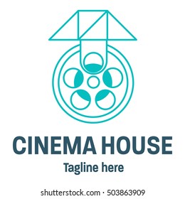Simple modern cinema logo