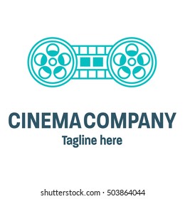 Simple modern cinema logo