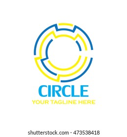 Simple modern circle logo design template