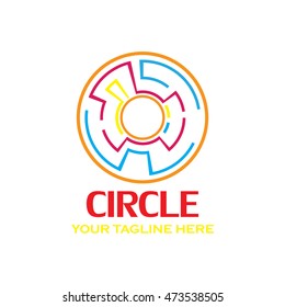 Simple modern circle logo design template