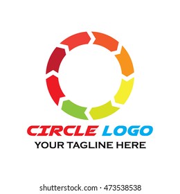 Simple modern circle logo design template