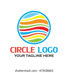 Simple modern circle logo design template