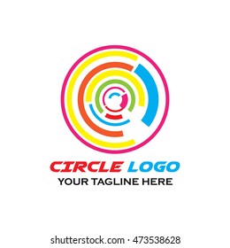 Simple modern circle logo design template