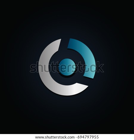 simple modern circular logo template stock vector royalty free